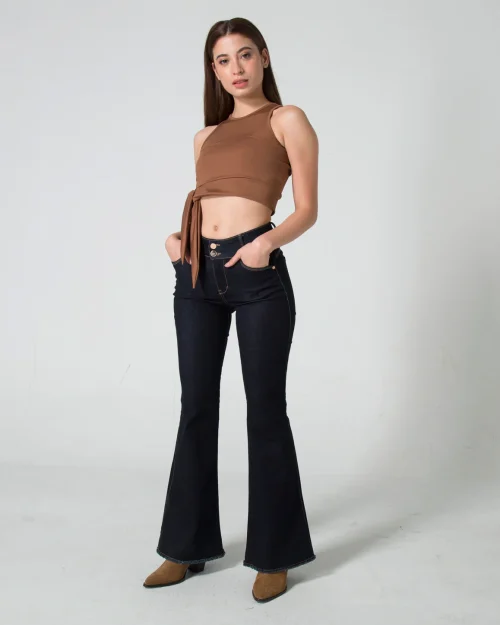 Blusa Crop Manga Sisa Slim Dalia